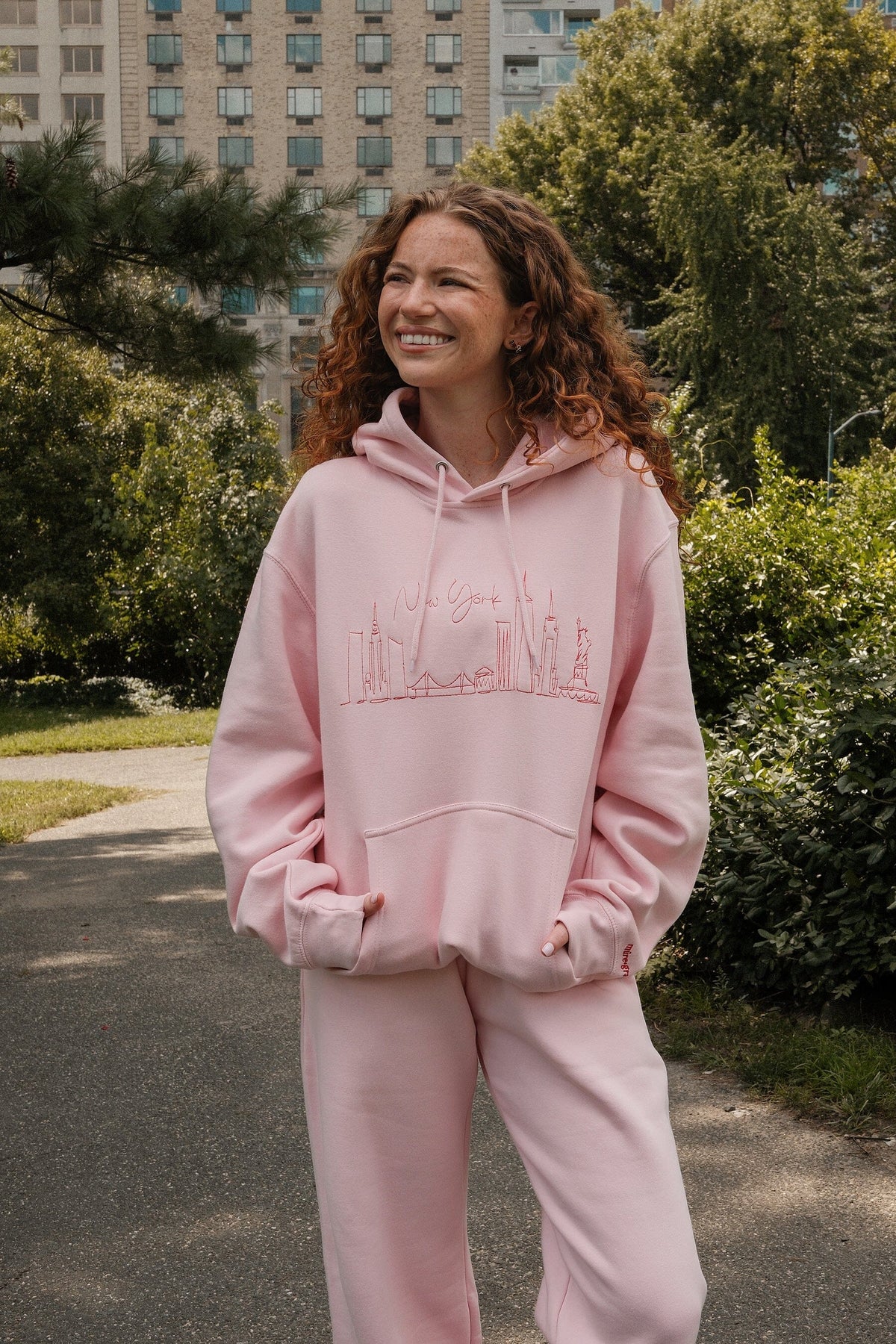 New York Skyline Embroidered Hoodie sweatshirt mure + grand 