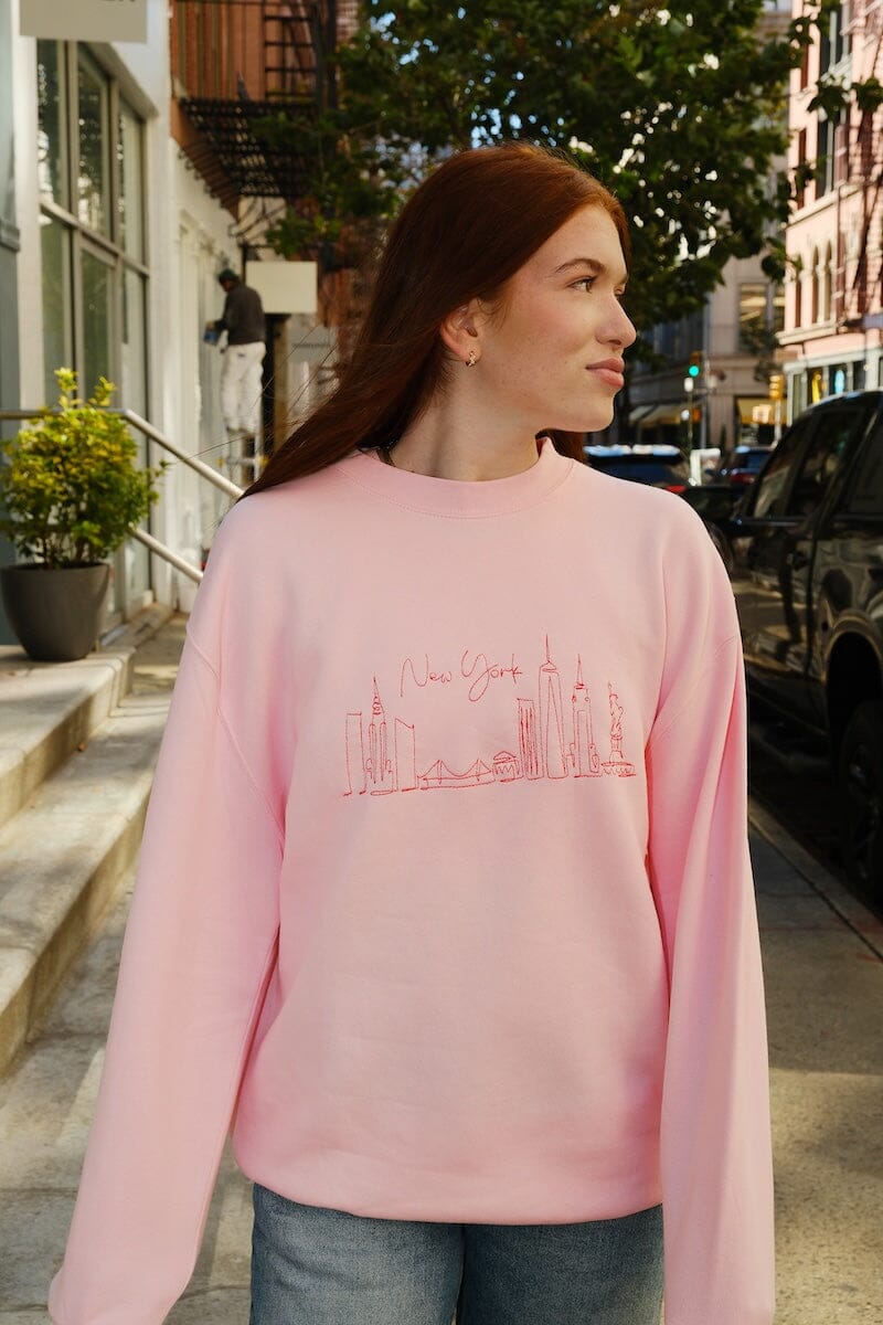 New York Skyline Embroidered Sweatshirt mure + grand 