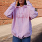 New York Skyline Pink Embroidered Hoodie sweatshirt mure + grand 