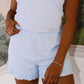 No Crying on the Yacht Embroidery Pointelle Tank Top and Short Set Clothing mure + grand 
