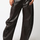 Nova Vegan Leather Pants Clothing Oliviaceaous Dark Chocolate S 