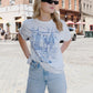 NY Illustration Blue Graphic T-shirt t-shirt mure + grand 