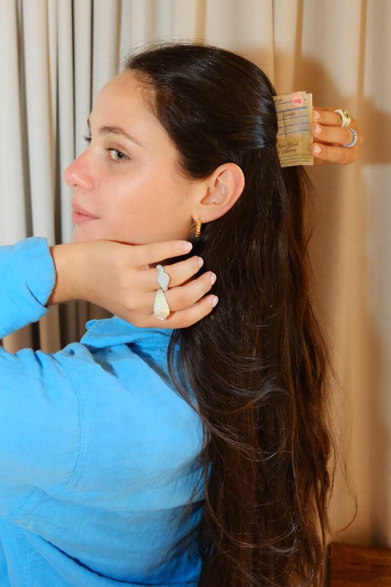 NY Public Library Card Claw Clip Hair Accessory mure + grand 