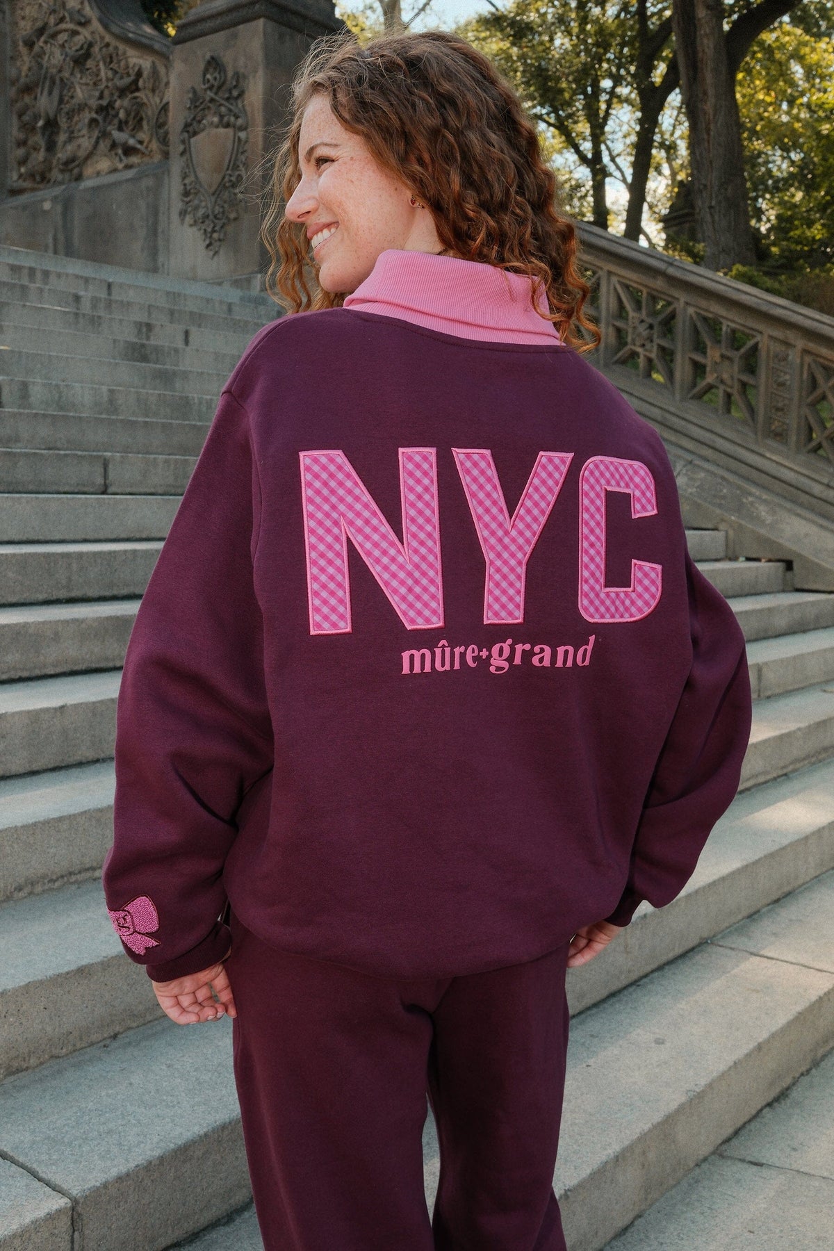 NYC Cherry Patchwork Rollneck Sweatshirt sweatshirt Mure + Grand 