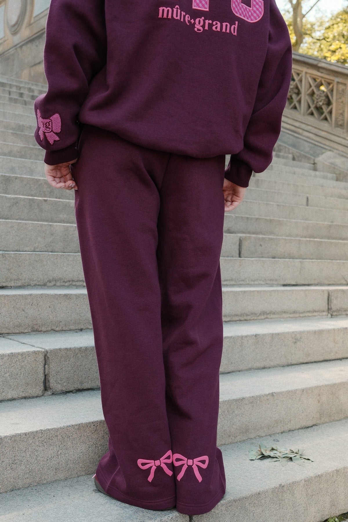 NYC Cherry Wide Leg Sweatpants Clothing mure + grand 