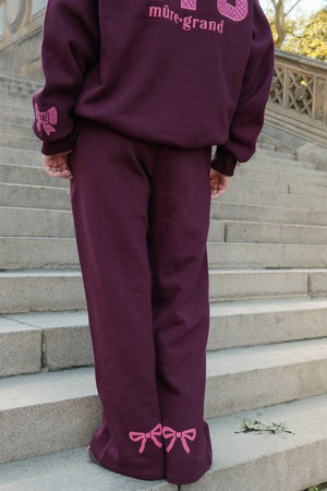 NYC Cherry Wide Leg Sweatpants