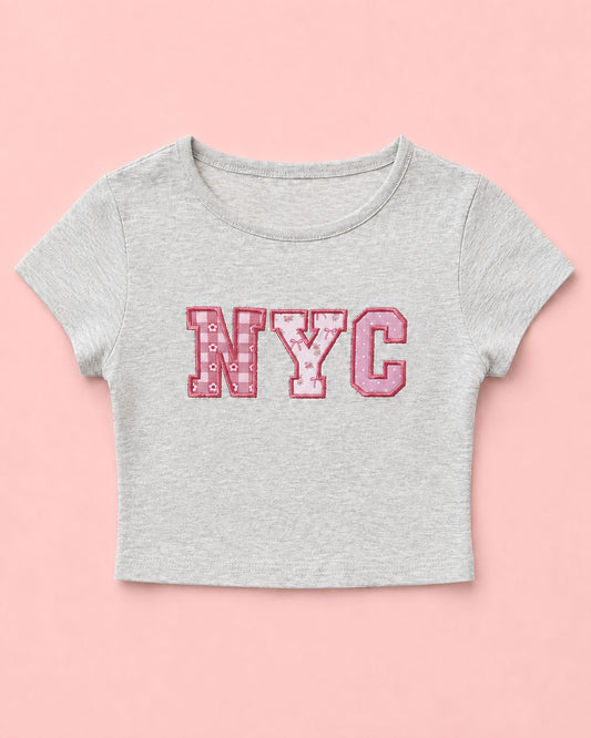 NYC Patchwork Baby Tee t-shirt mure + grand 