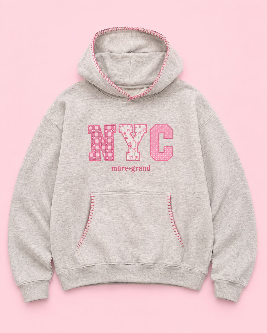 NYC Patchwork Hoodie Hoodie mure + grand 