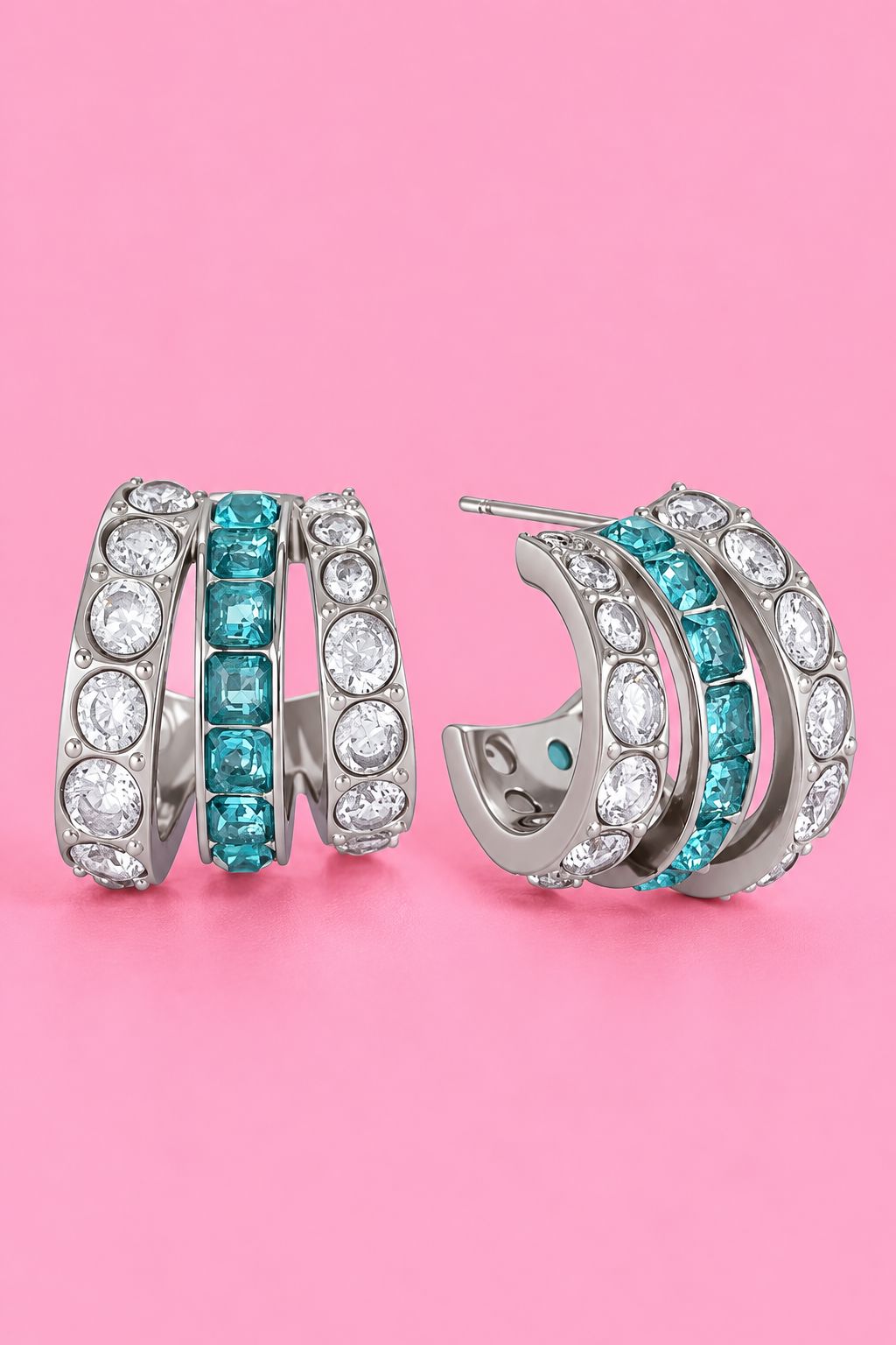 Ocean Receipt Hoop Earrings Earrings Mure + Grand 