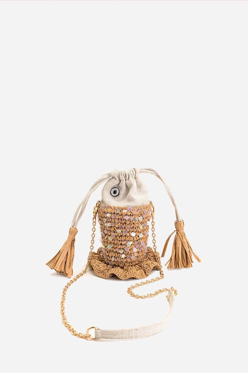 Ocean Whimsy Raffia Fish Bag Bags America & Beyond 