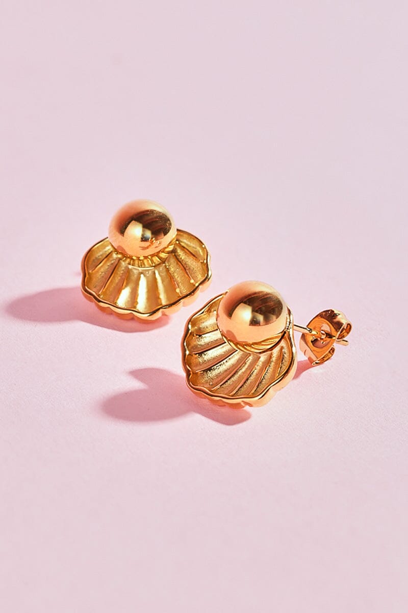 Opulent Shell Pearl Statement EarringsMure + Grand