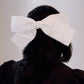 Oversized Silky Satin Bow Hair Clip Hair Accessory mure + grand White 