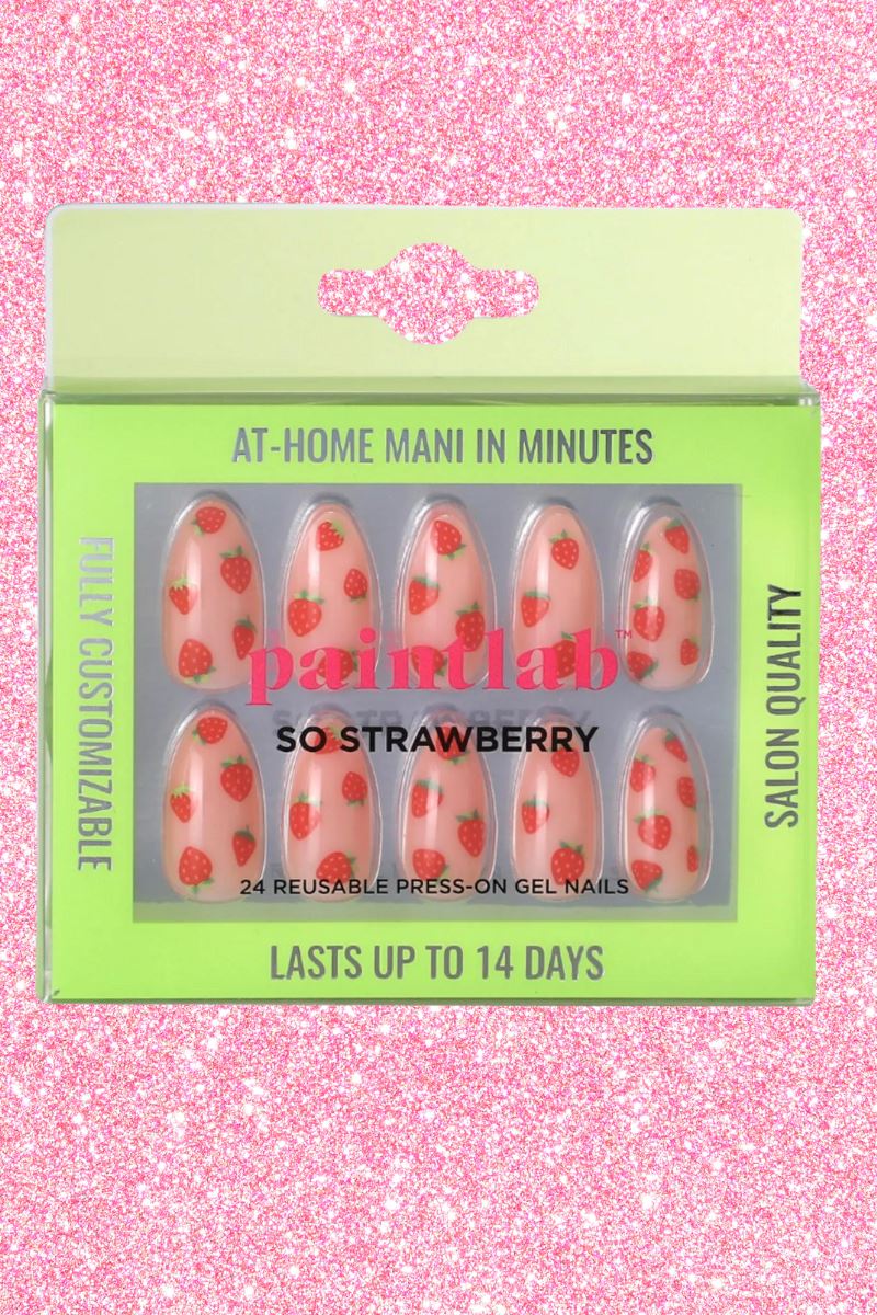 Paintlab Pink Strawberry Press on Nails Beauty paintlab 