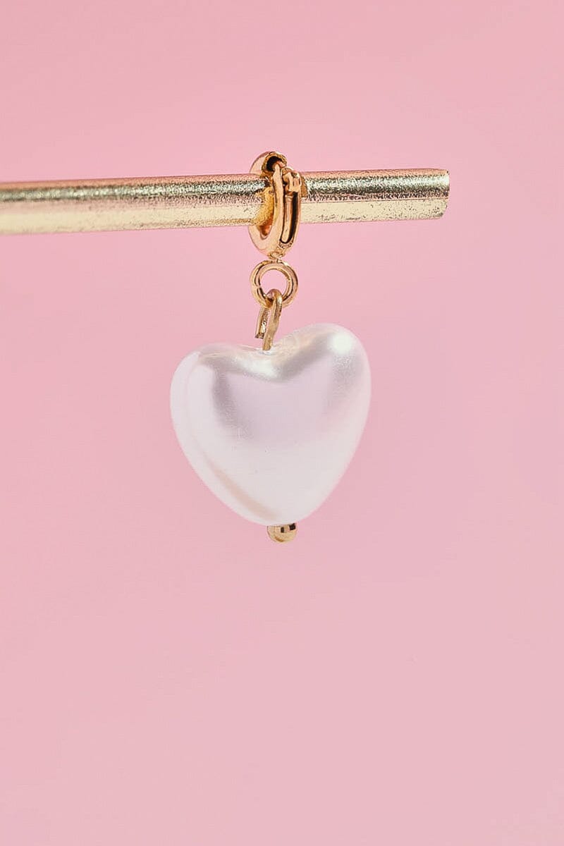 Pearl Heart Charm With Spring Clip Charm with Spring Clip Mure + Grand 