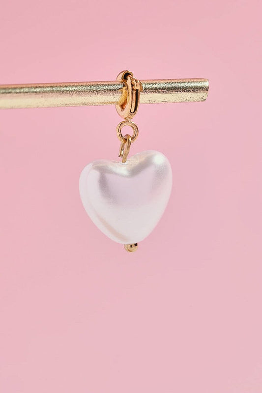 Pearl Heart Charm With Spring Clip Charm with Spring Clip Mure + Grand 