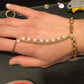 Pearls Link Hand Chain Bracelet Mure + Grand 