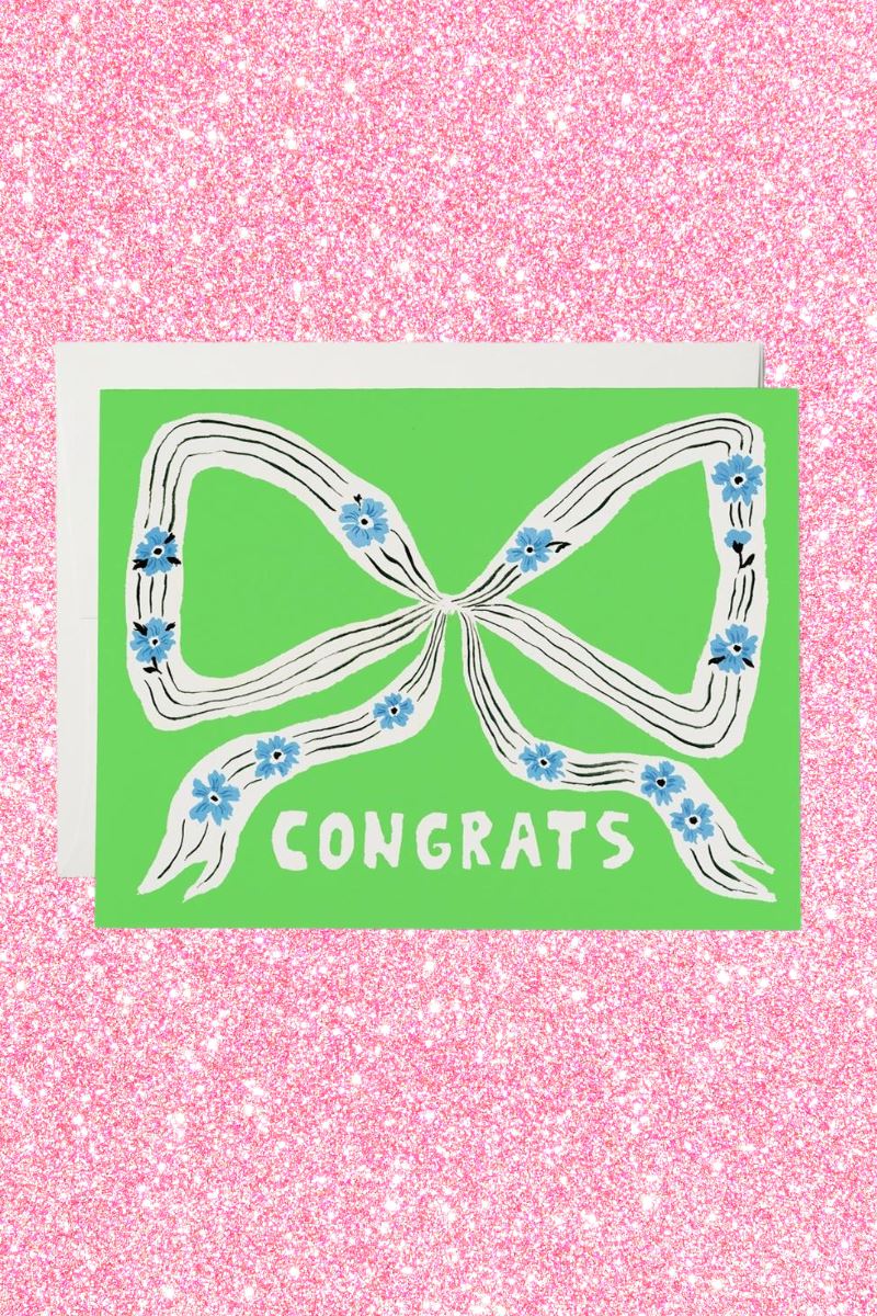 Perfect Bow Congrats Greeting Card Greeting & Note Cards Red Cap Cards 