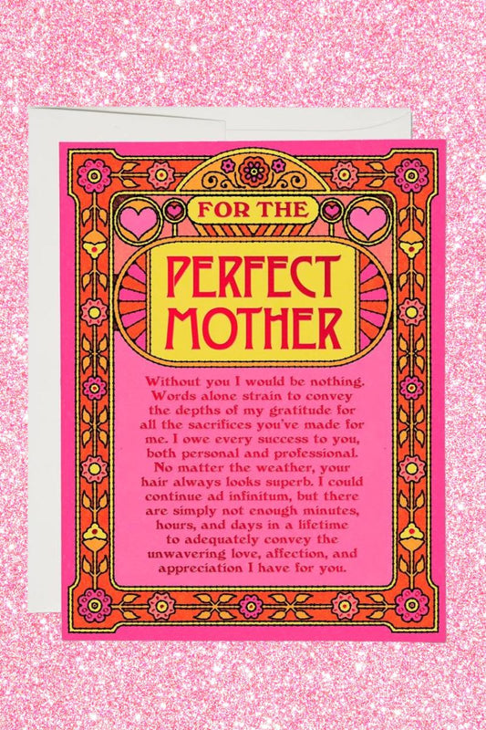 Perfect Mother Mothers Day Card Greeting & Note Cards Red Cap Cards 