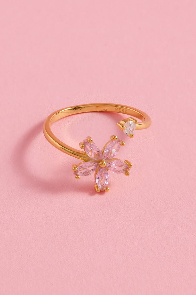 Pink Blossom Sterling Silver Ring Rings mure + grand 