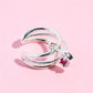 Pink Lover Ear Cuff Earring mure + grand Silver 