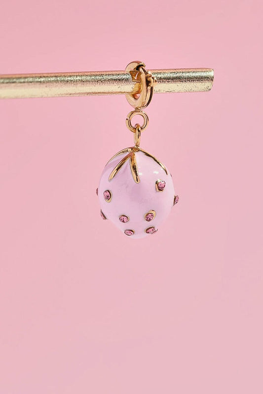 Pink Strawberry Charm With Spring Clip Mure + Grand 