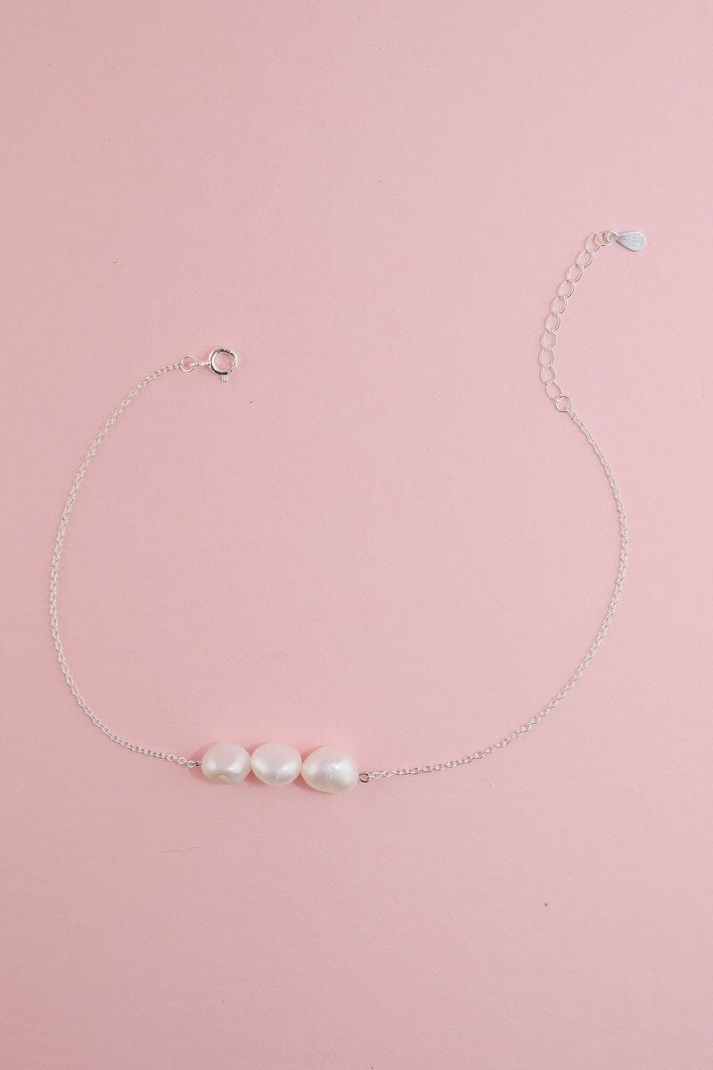 Pleasing Pearls Sterling Silver Anklet Anklets Mure + Grand 