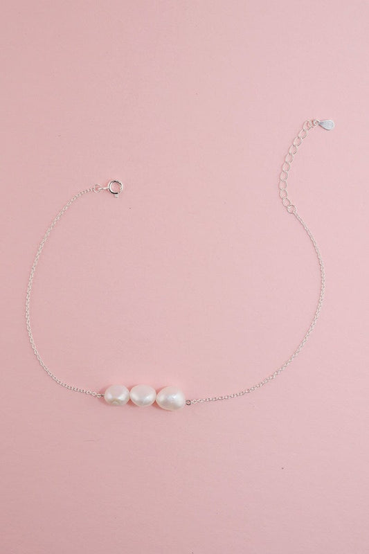 Pleasing Pearls Sterling Silver Anklet Anklets Mure + Grand 