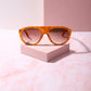 Pretty Please Oversized Frame Sunnies Sunglasses mure + grand Amber/Brown 