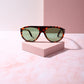 Pretty Please Oversized Frame Sunnies Sunglasses mure + grand Tortoise/Green 
