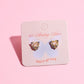 Princess Pink Heart Sterling Silver Stud Earring Earrings mure + grand 