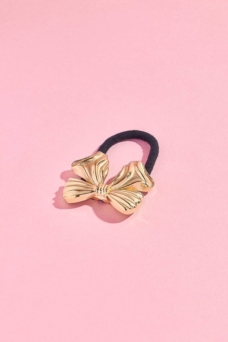Put A Bow on It Cuff Hair Tie Hair Accessory mure + grand Gold 