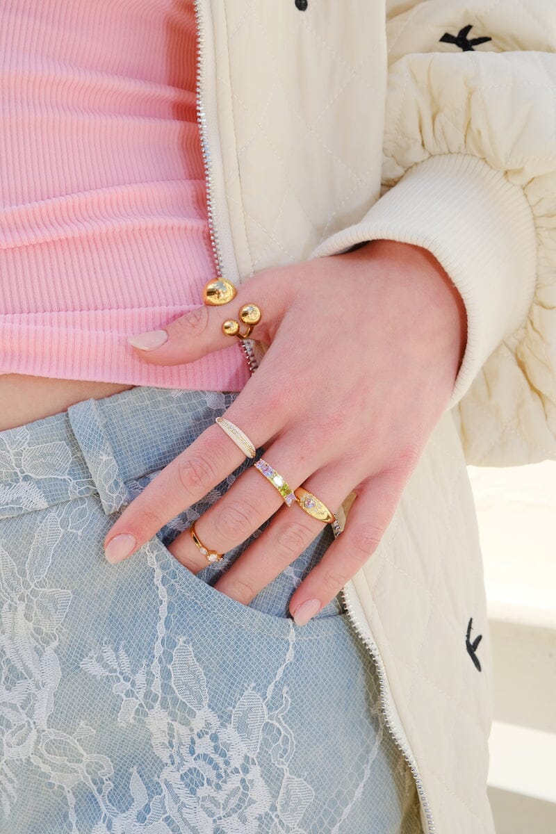 Raelynn Open Bauble Stacking Ring Rings mure + grand 