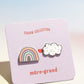 Rainbow + Cloud Enamel Charm Stud Earrings Earrings mure + grand Silver 