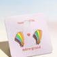 Rainbow Shooting Star Enamel Charm Stud Earrings Earrings mure + grand 