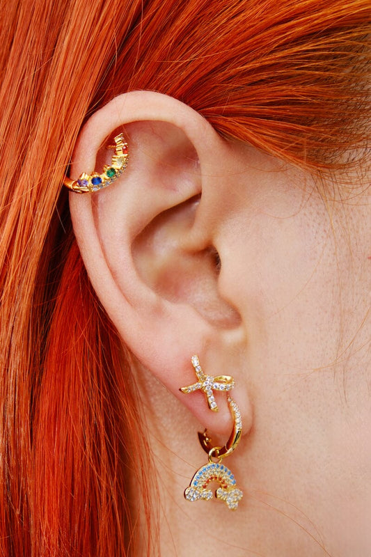 Rainbowland Sterling Silver Charm Dangle Earrings Earrings mure + grand 