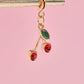 Red Cherry Charm With Spring Clip Charm with Spring Clip Mure + Grand 