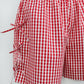 Red Gingham Bow Boxer Shorts Clothing mure + grand 