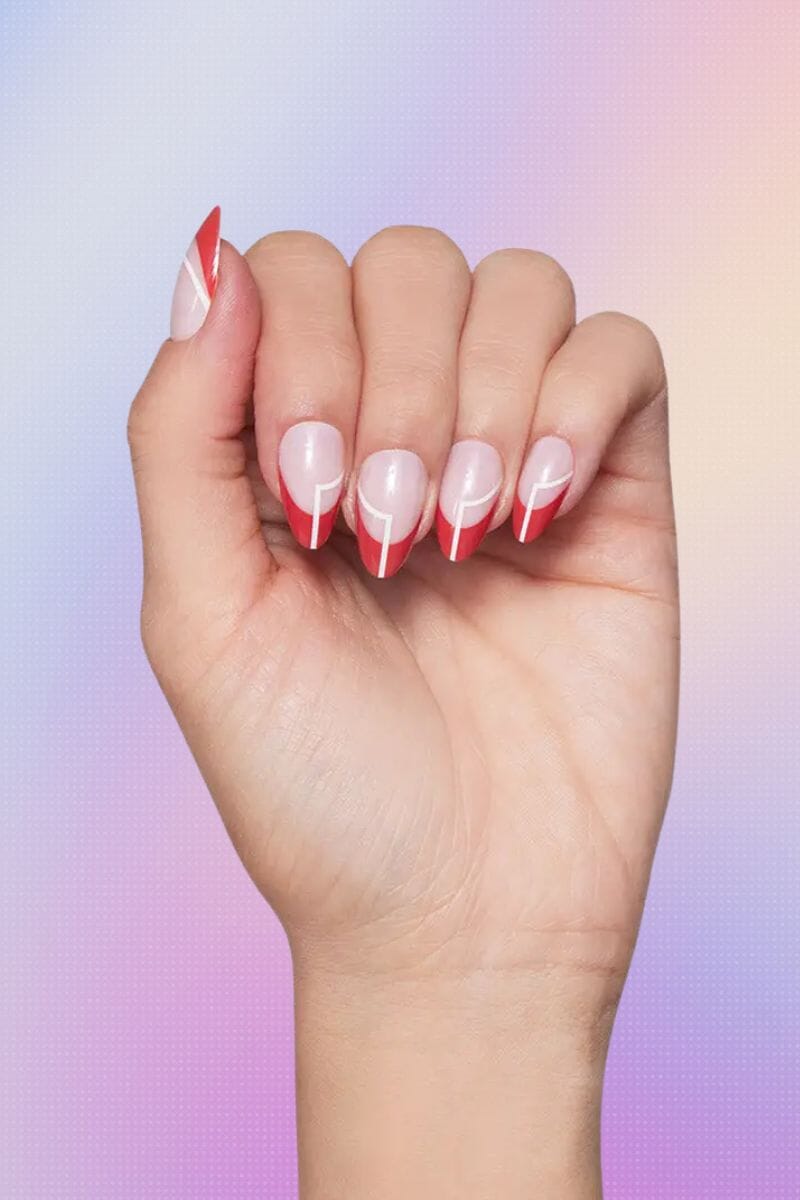 Red Martini Press-On Nails Nail Glamnetic 