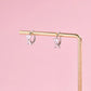 Reflected Heart Sterling Silver Huggies Earrings mure + grand Silver 