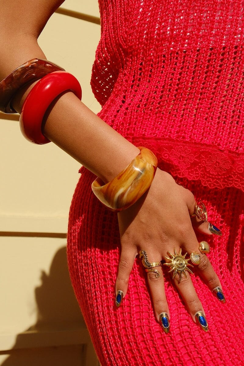 Reflection Seashell Stacking Ring Rings mure + grand 