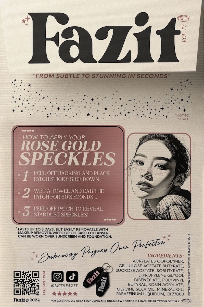 Rose Gold Stardust Speckles Makeup Patches Beauty fazit 