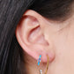 Sadie Enamel Sterling Silver Huggie Earrings Earrings mure + grand 