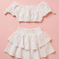 Sadie Tiered Skort Set Clothing Mure + Grand White XS 