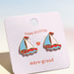 Sail Away Enamel Charm Stud Earrings Earrings mure + grand 