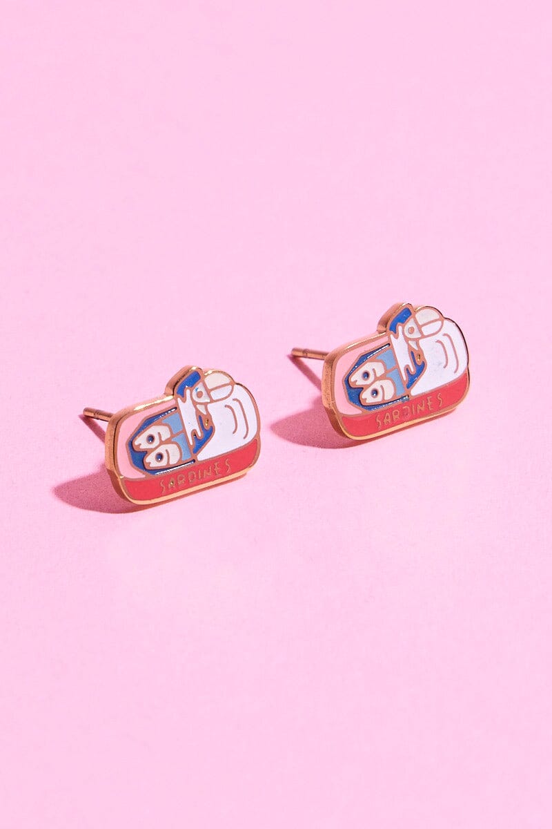 Sardines Enamel Charm Stud EarringsMure + Grand