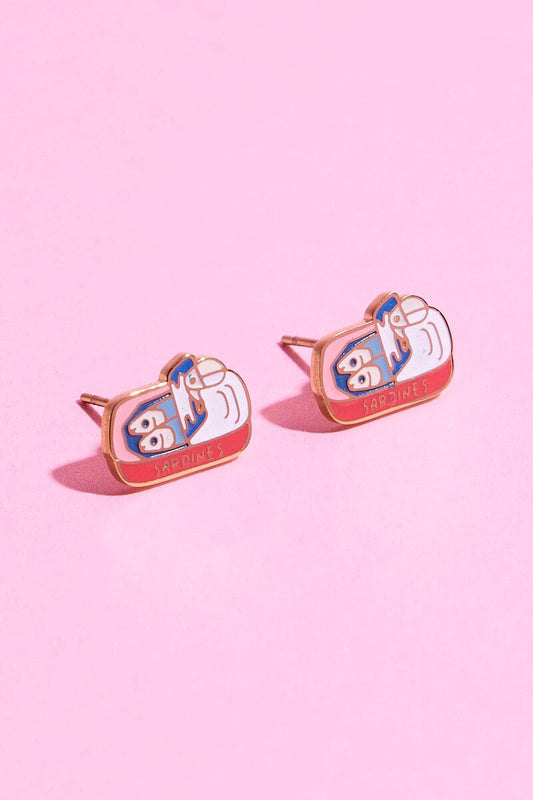 Sardines Enamel Charm Stud Earrings Earrings mure + grand 