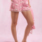 Satin Hearts Prints Pajama Set Pajamas Peach Love 