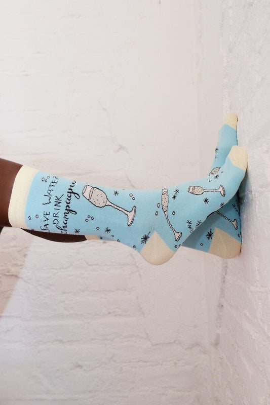 Save Water Drink Champagne Socks Socks Patches + Pins 
