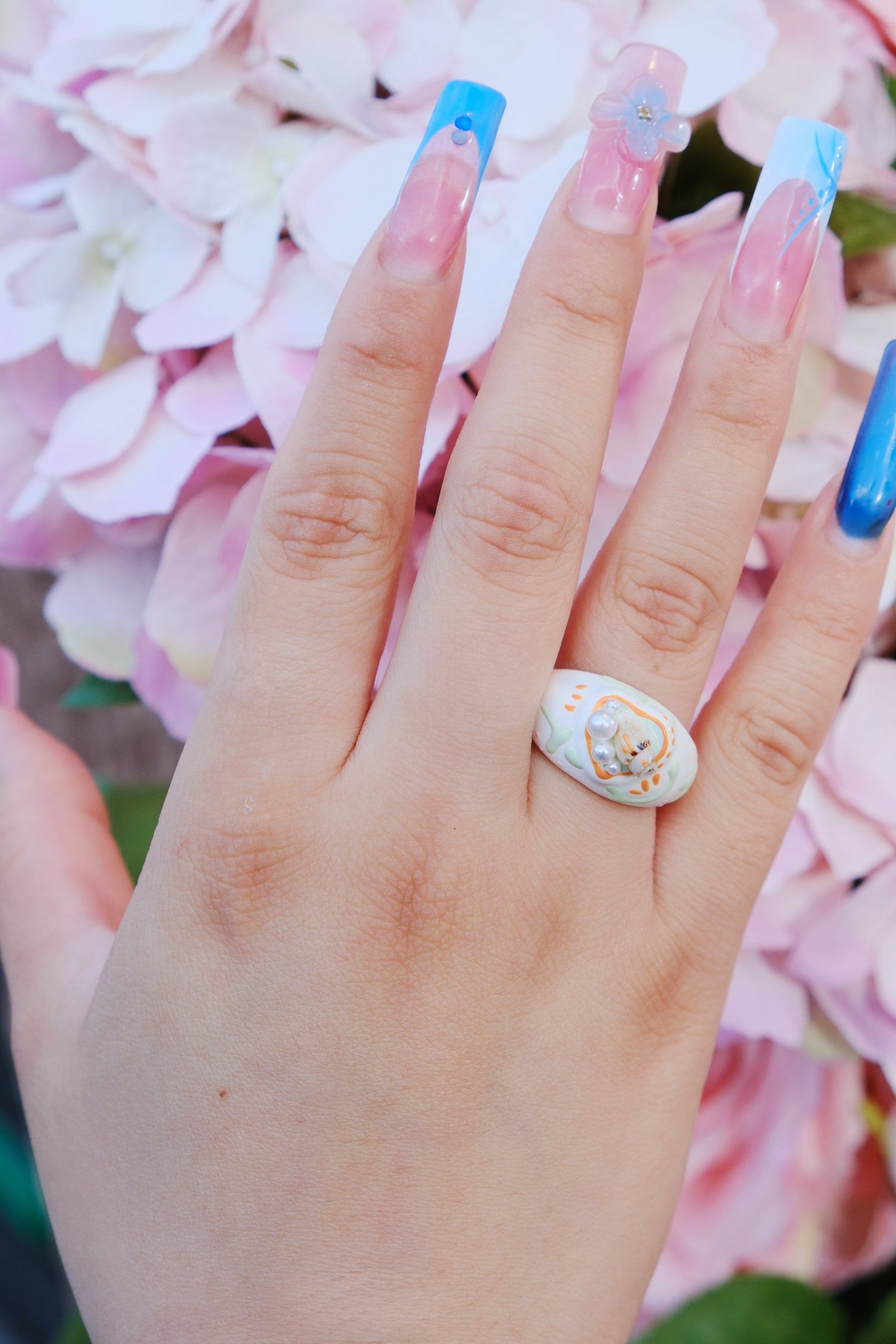 Sea Shell Painted Stacking Ring Rings mure + grand 