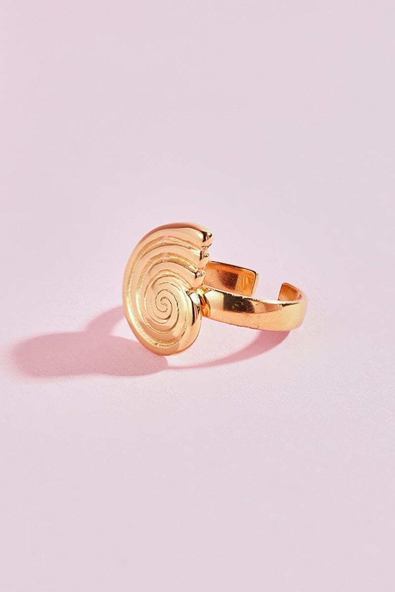 Seashell Swirl Adjustable Stacking RingsMure + Grand